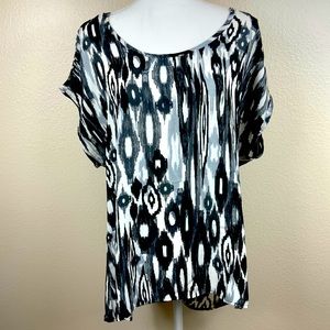 NY Collection black and white blouse